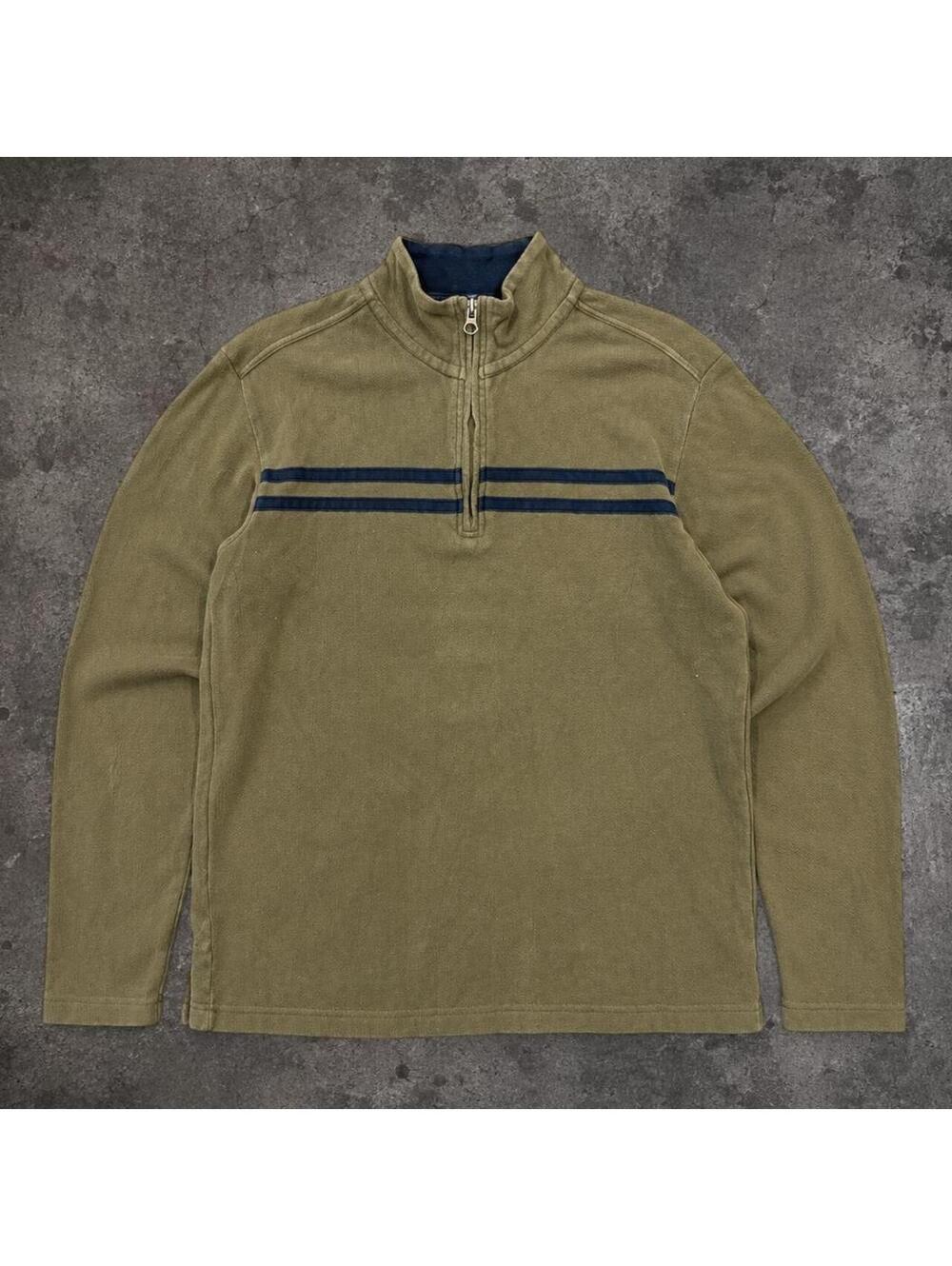 Vintage Fire Old Navy olive green quarter zip sweatshirt